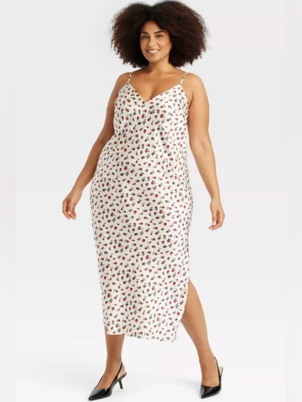 A New Day Light Pink Floral Rose Slip Dress Womens Size XL